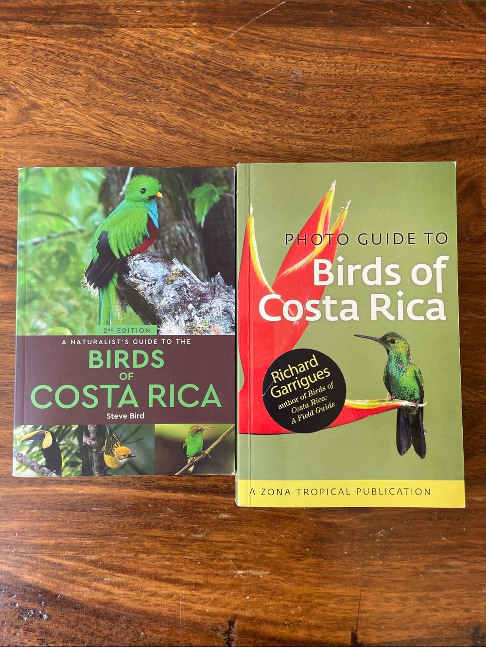 2 Birds of Costa Rica Guide Books - 1 by Steve Bird + 1 by Richard Garrigues
